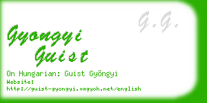 gyongyi guist business card
